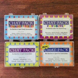Conversation Starter Card Game 4 Chat Packs by The Question Guys New